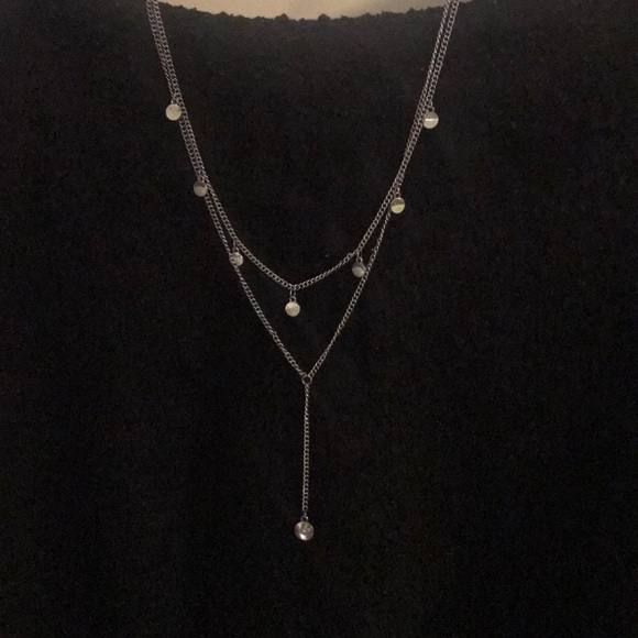 Two tier silver necklace - Picture 2 of 4